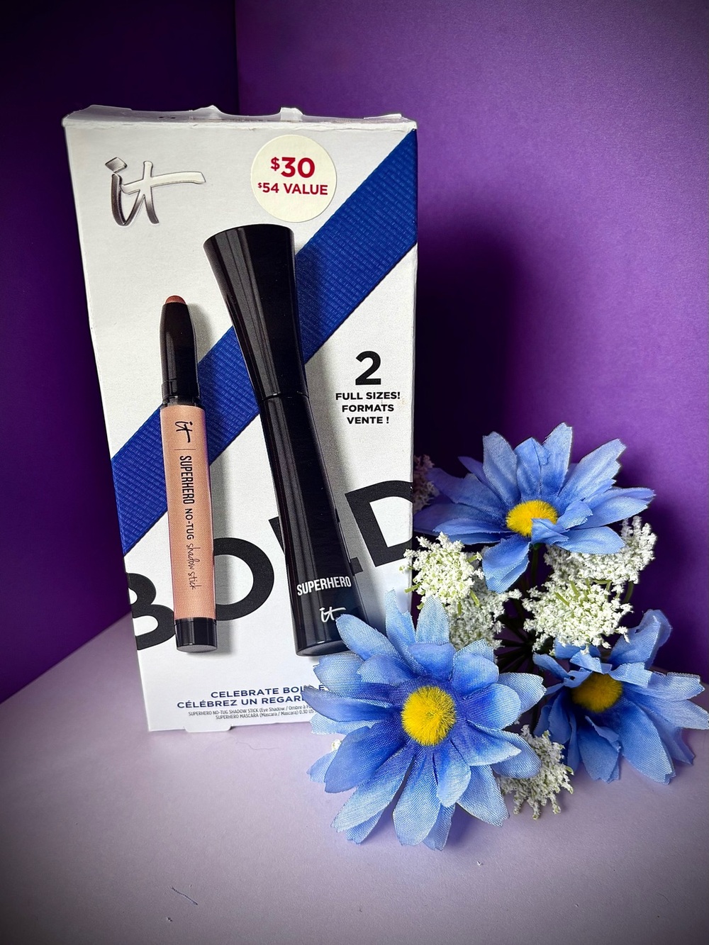 IT Cosmetics- Superhero Bold Eyes Mascara with Shadow Stick